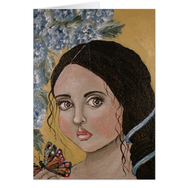 Cartão Borboleta colorida (Frente)