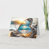 Borboleta de Aniversário com Asas Oceânicas