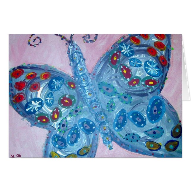 Cartão borboleta de domingo (Frente Horizontal)