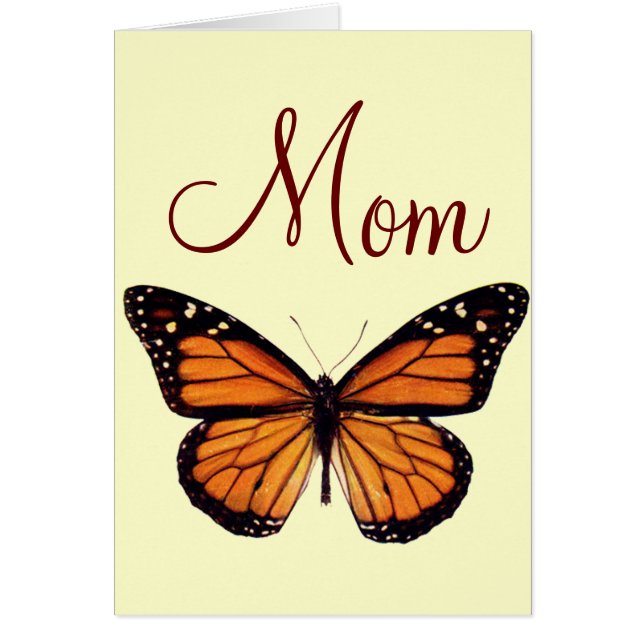 Cartão Borboleta de monarca bonito (Frente)