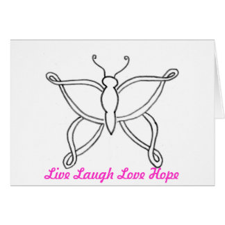 Cartão Borboleta do cancro da mama