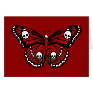 Cartão Borboleta do crânio
