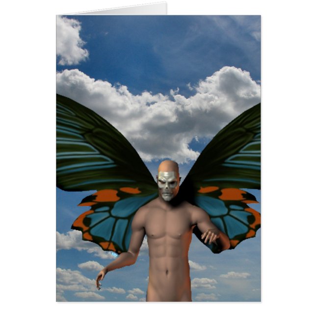 Cartão Borboleta do crânio (Frente)