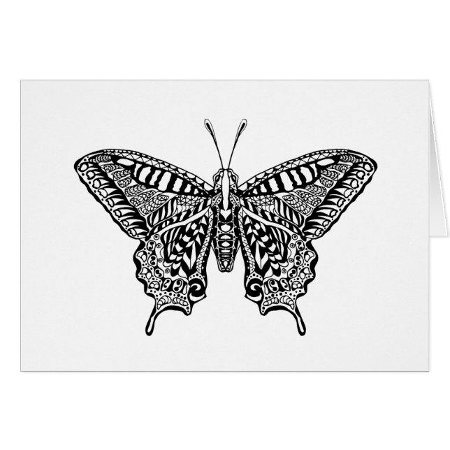 Cartão Borboleta do estilo (Frente Horizontal)