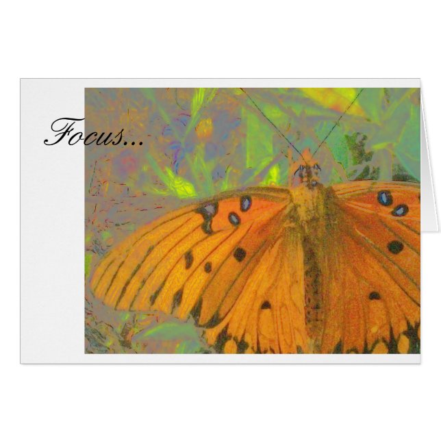 Cartão Borboleta do foco (Frente horizontal)