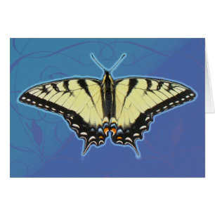 Cartão Borboleta do Swallowtail de Tigre
