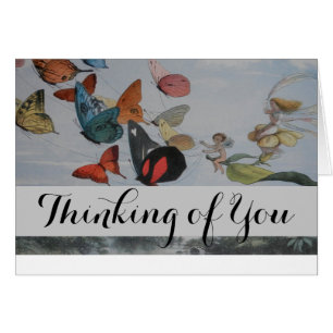 Cartão Borboleta e Borboletas-de-Fada Rainha