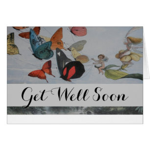 Cartão Borboleta e Borboletas-de-Fada Rainha