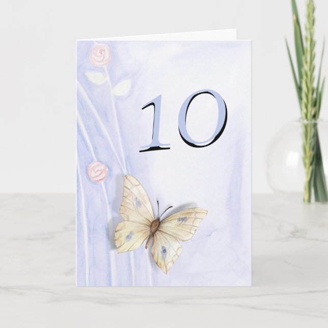 Cartão Borboleta e rosas (Frente)