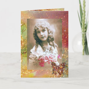 CARTÃO BORBOLETA EM FOTO TEMPLATE COM BRILHOS DOUTORADOS