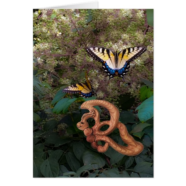 Cartão Borboleta-Felicidade na transformação (Frente)