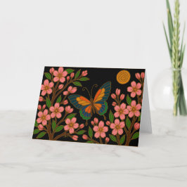 Cartão Borboleta Flor de Cerejeira Lua