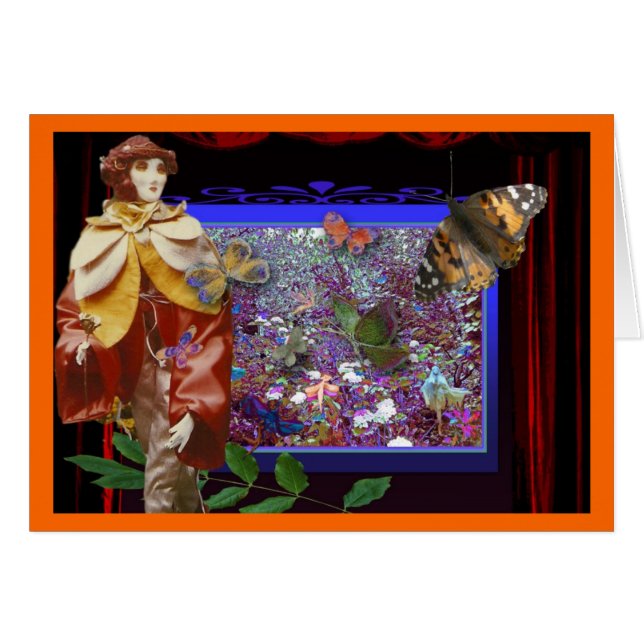 Cartão Borboleta-jardim (Frente Horizontal)