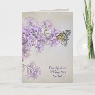 Cartão Borboleta na Simpatia Lilac Flor