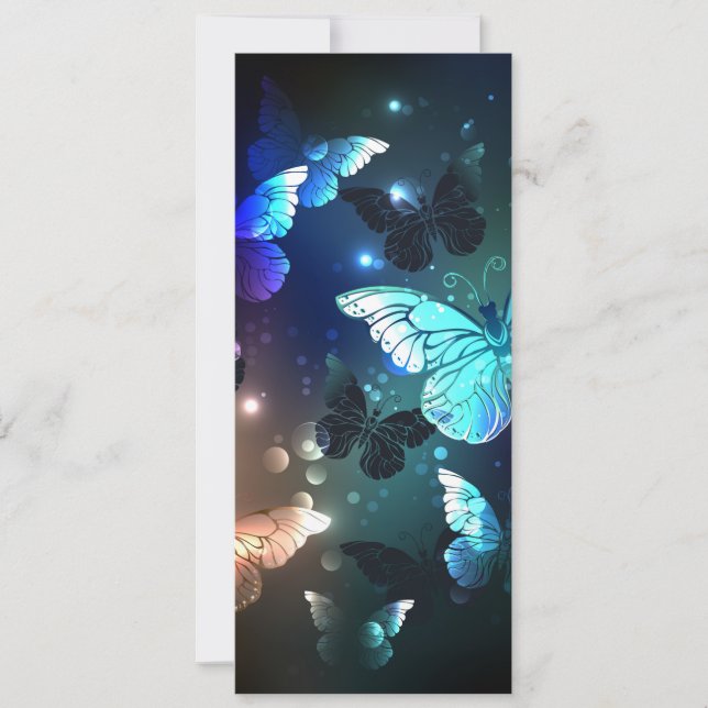 Cartão Borboleta Noturna Flutuante (Frente)