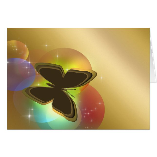 Cartão Borboleta (paisagem) (Frente Horizontal)