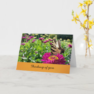 Cartão Borboleta- Pensando em você (vazio de dentro)