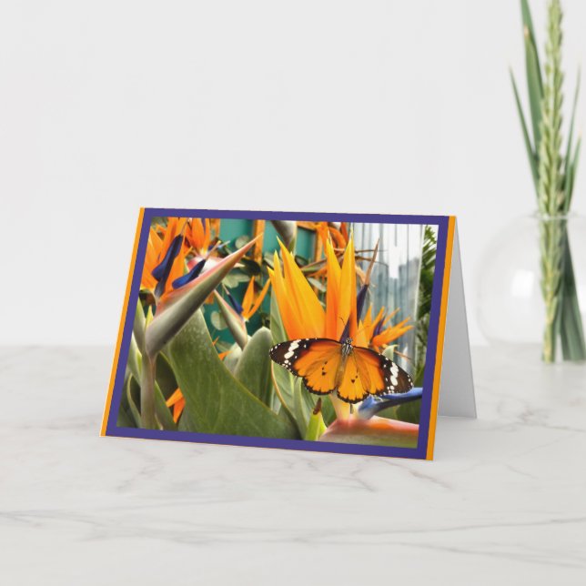 Cartão Borboleta simples Tiger (Frente)