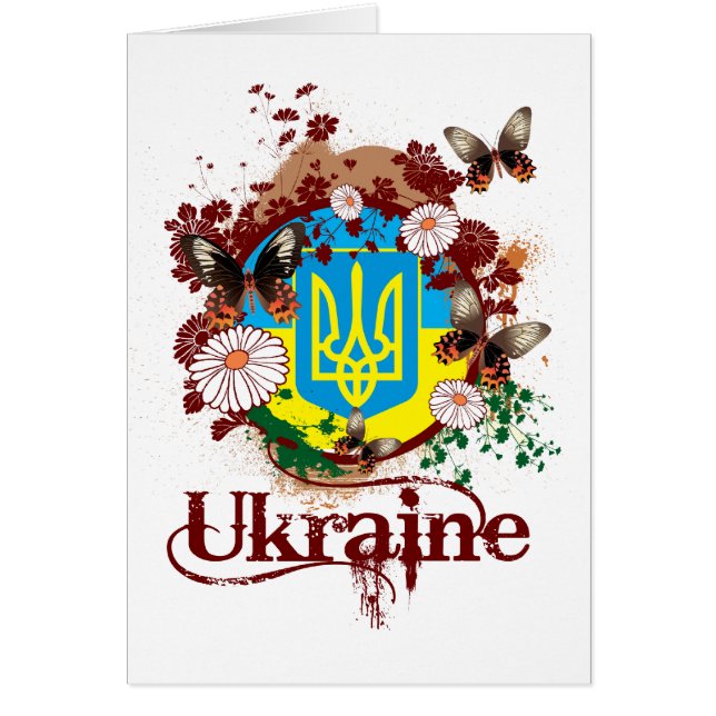 Cartão Borboleta Ucrânia (Frente)