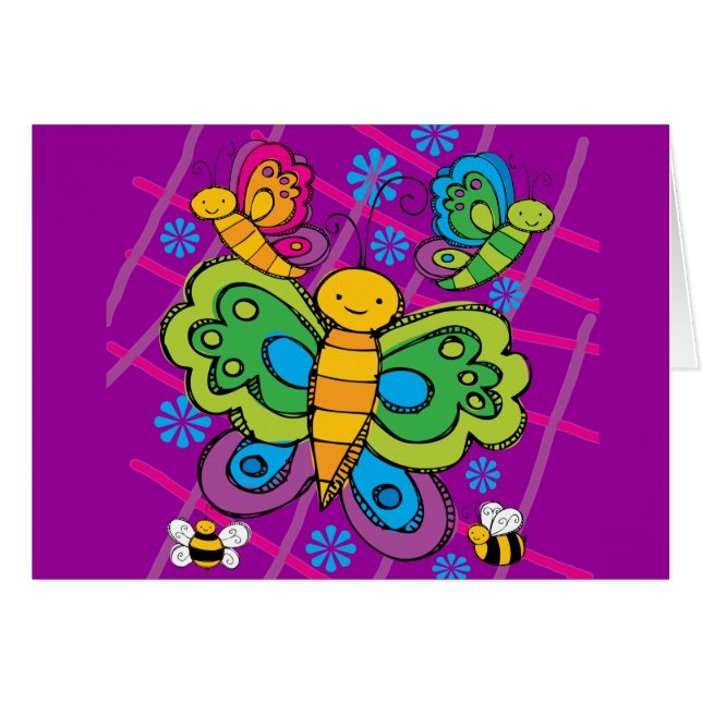 Cartão Borboletas (Frente Horizontal)