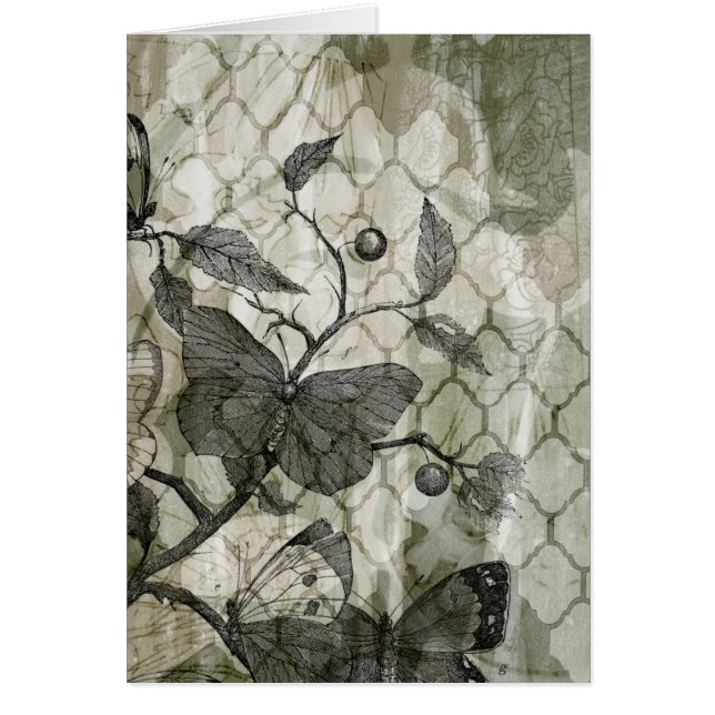 Cartão Borboletas árabes I (Frente)