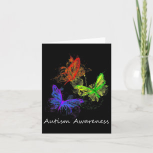 Cartão Borboletas Autismo-Conscientes Sem Peças Quebra-ca