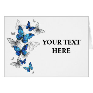 Cartão Borboletas Azuis Morpho
