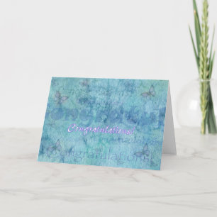 Cartão Borboletas da placa de parabéns