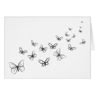 Cartão Borboletas dançando pela página