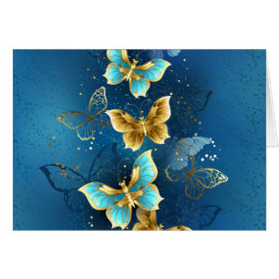 Cartão Borboletas de ouro