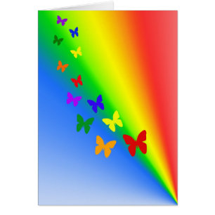 Cartão Borboletas do arco-íris