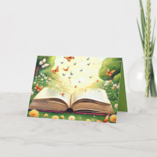 Cartão Borboletas Explosivas do Livro Aberto