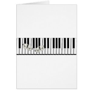 Cartão borboletas no tema do teclado