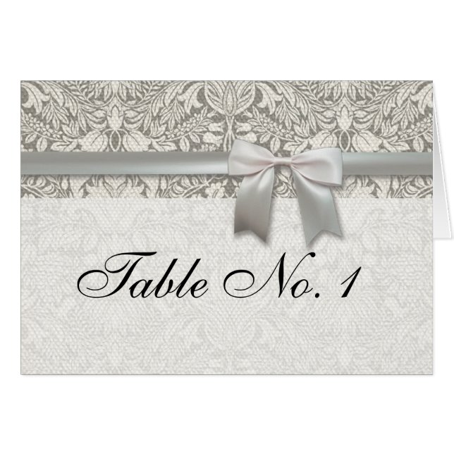 Cartão borcada de rendas branco elegante (Frente horizontal)