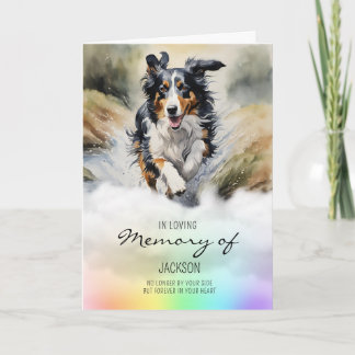 Cartão Borda Collie aquarela animal de estimação perda de