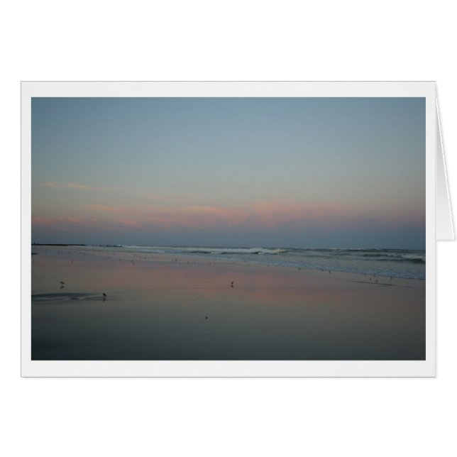 Cartão Borda do mar do por do sol mim (Frente Horizontal)