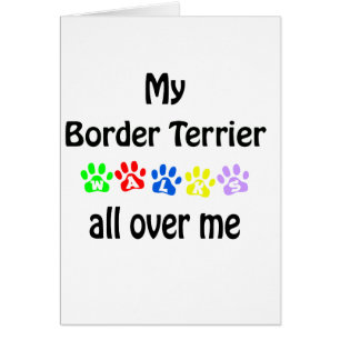 Cartão Borda Terrier Walks Design