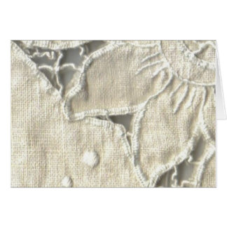 Cartão Bordado do vintage