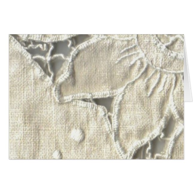 Cartão Bordado do vintage (Frente Horizontal)