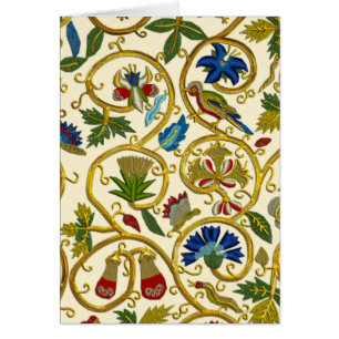 Cartão Bordados-Goldwork Isabelinos do redemoinho de
