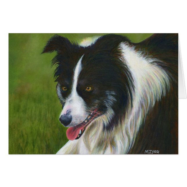 Cartão Border collie (Frente Horizontal)