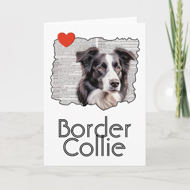 Cartão Border Collie (Frente)