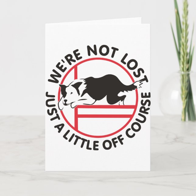 Cartão Border Collie Agility Off Course (Frente)