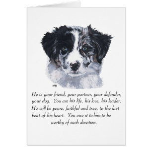 Cartão Border Collie Keepsakes
