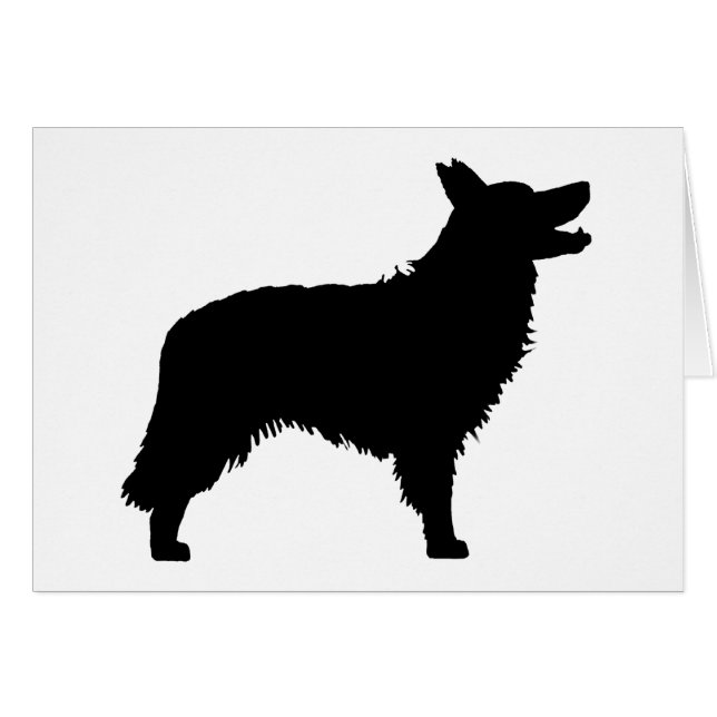 Cartão Border collie (preto) (Frente Horizontal)