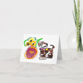 Cartão Border Collie sunflowers 