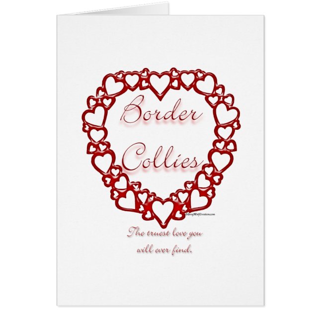 Cartão Border Collie True Love (Frente)