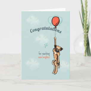 Cartão Border Terrier Congratulations Greeting