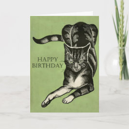 Cartão Bored Cat Drawing - Happy Birthday Or Whatever