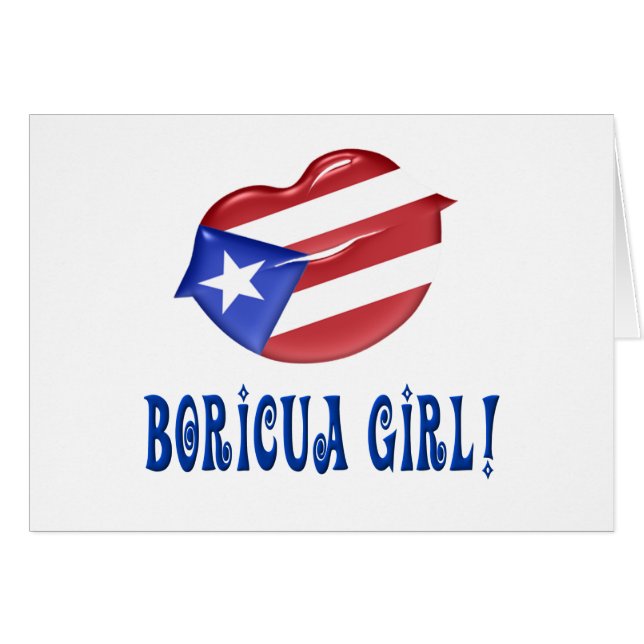 Cartão Boricua Girl (Frente Horizontal)